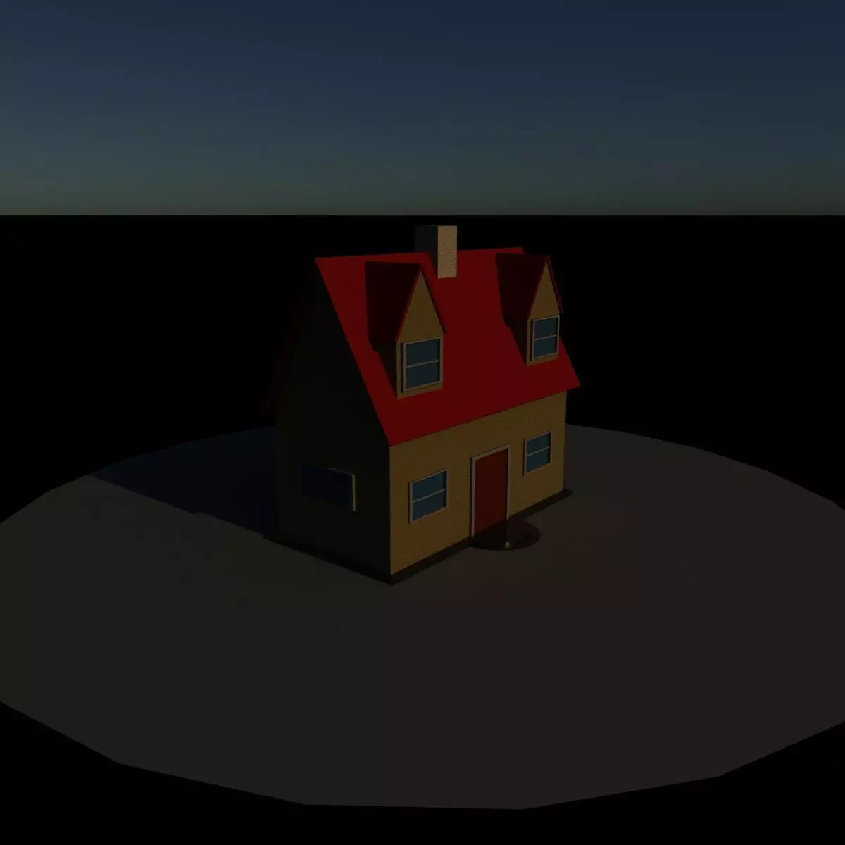 House Low Poly Low-poly 3D model_0