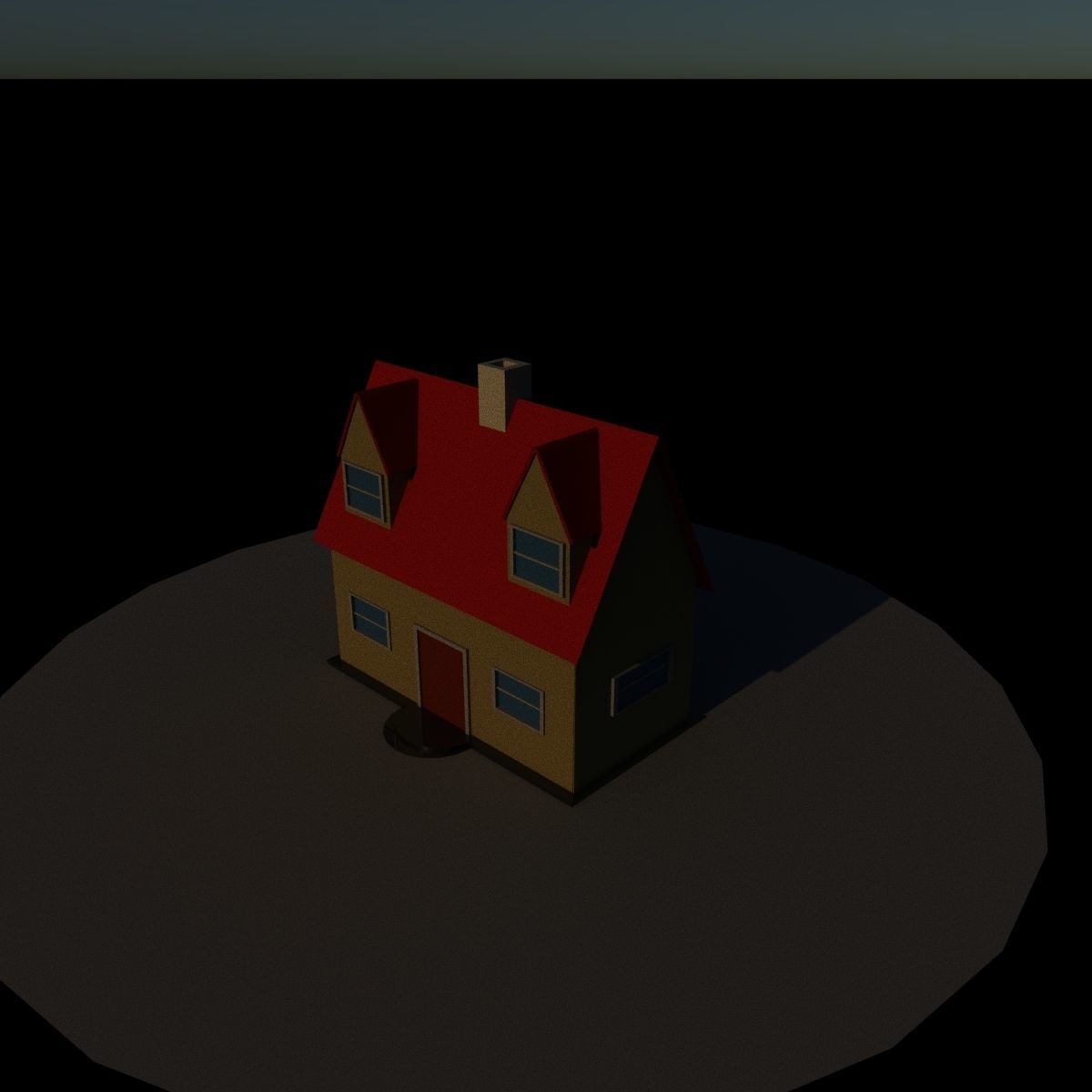 House Low Poly Low-poly 3D model_5