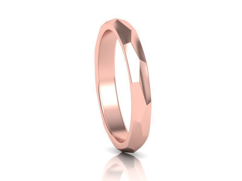 Wedding Set Hammered bands 3d models 3D Model Collection_5