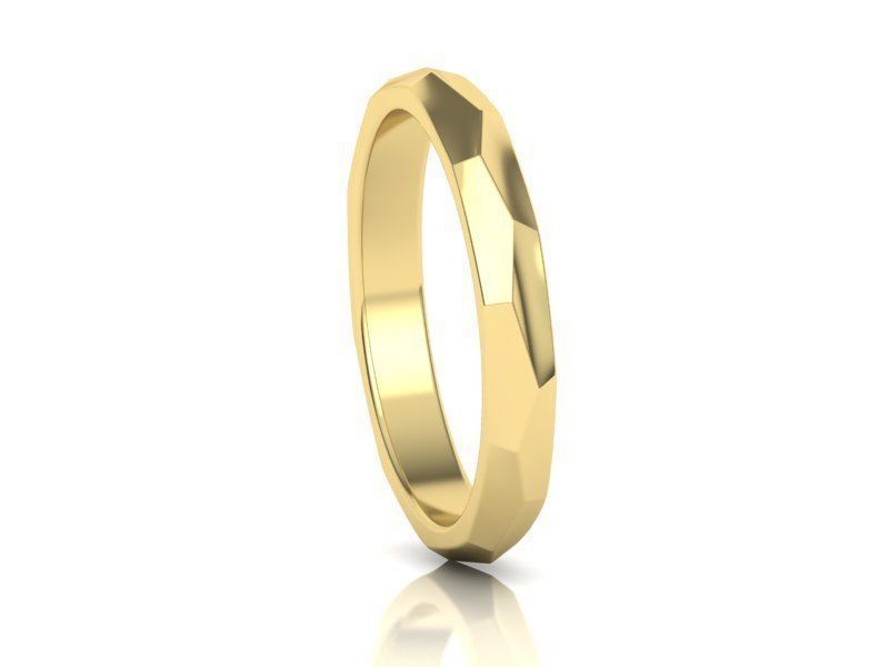 Wedding Set Hammered bands 3d models 3D Model Collection_13