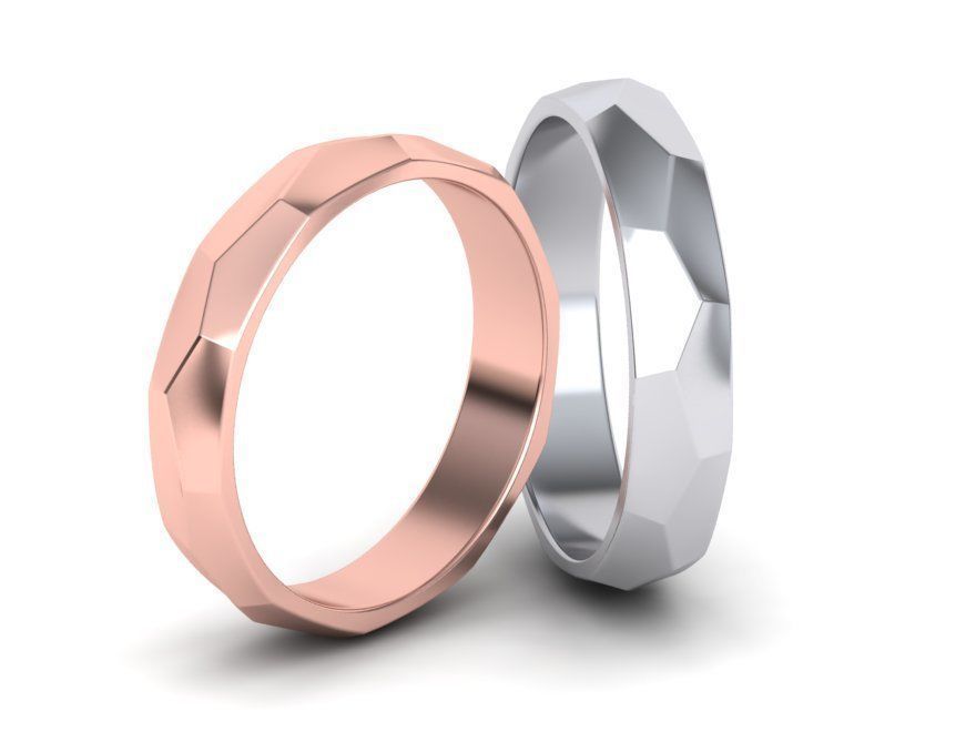 Wedding Set Hammered bands 3d models 3D Model Collection_20