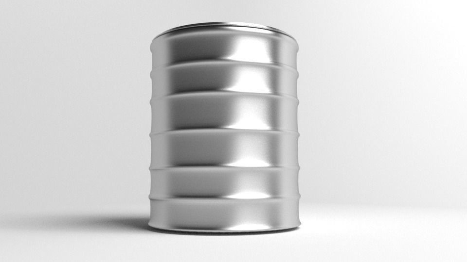 Tin Can - Cylinder 3D model_2