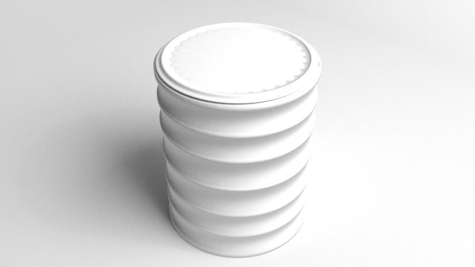 Tin Can - Cylinder 3D model_3