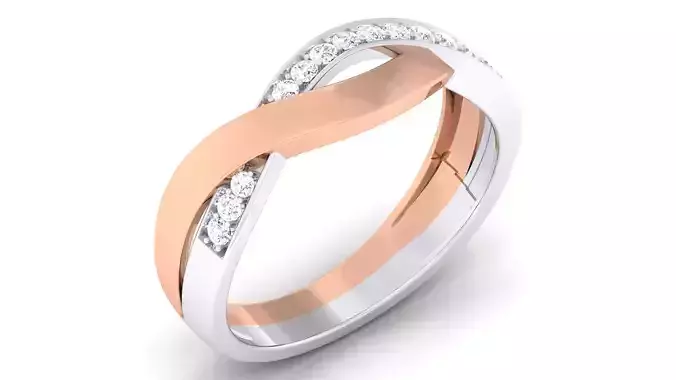 Couple Band Ring 3dm render detail