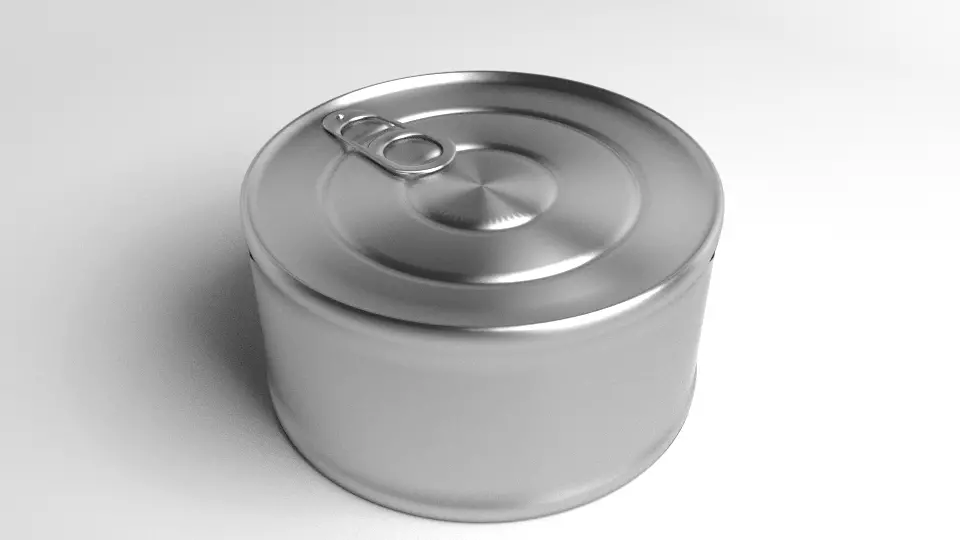 Tin Can - Short 3D model_0