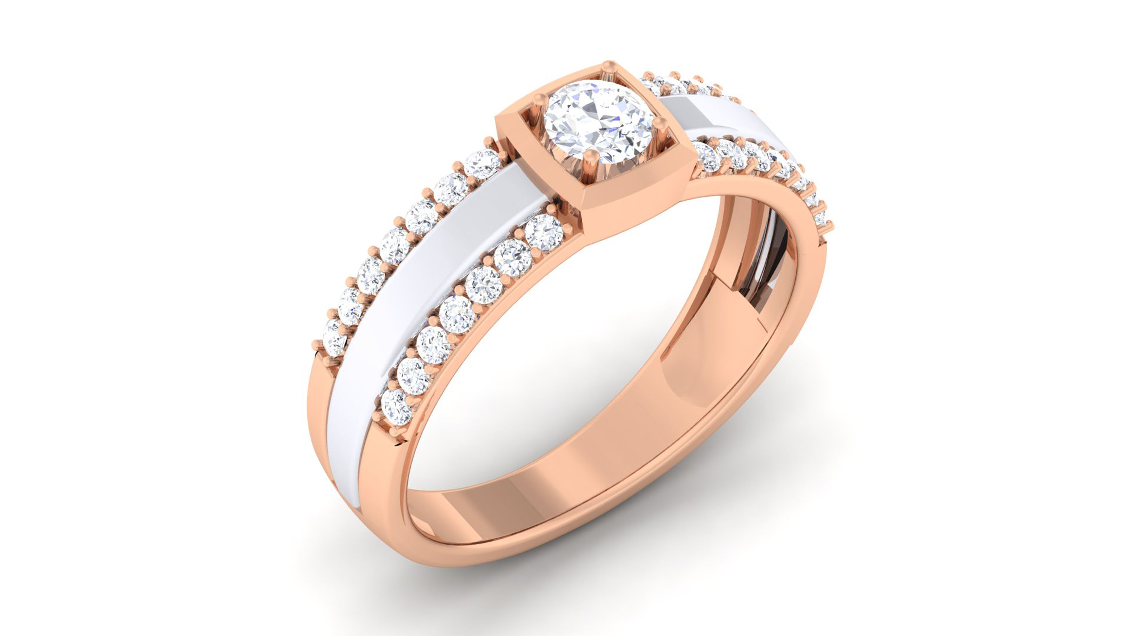 Couple Band Ring 3dm mgx render detail 3D print model_7