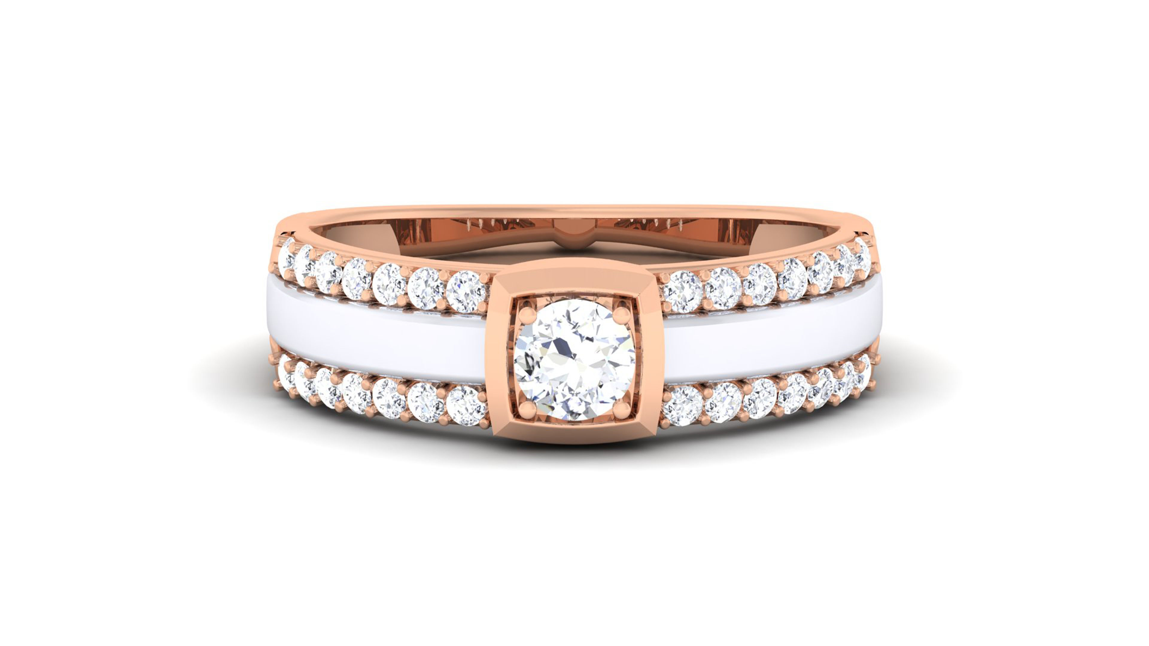 Couple Band Ring 3dm mgx render detail 3D print model_9