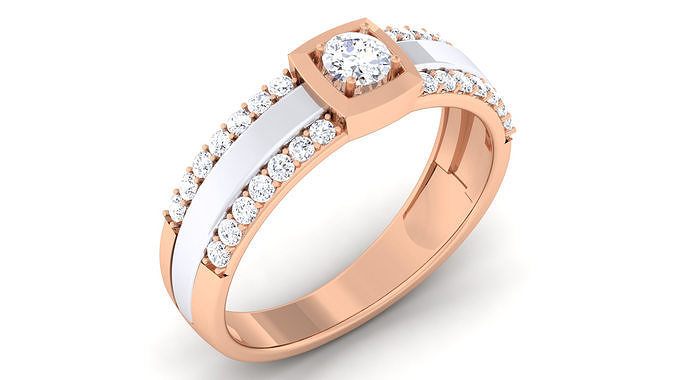 Couple Band Ring 3dm mgx render detail 3D print model