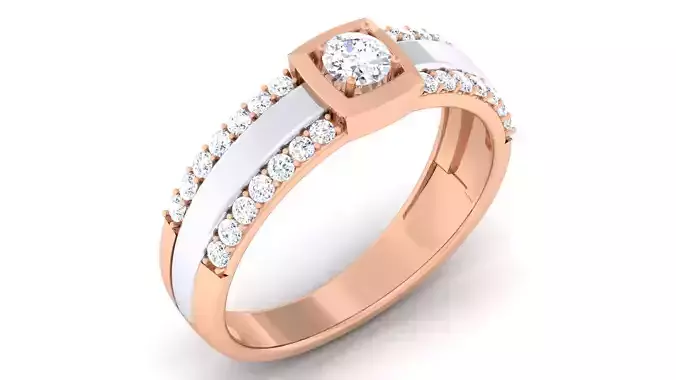 Couple Band Ring 3dm mgx render detail 3D print model