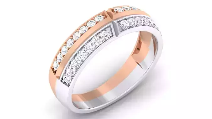 Couple Band Ring 3dm mgx render detail 3D print model