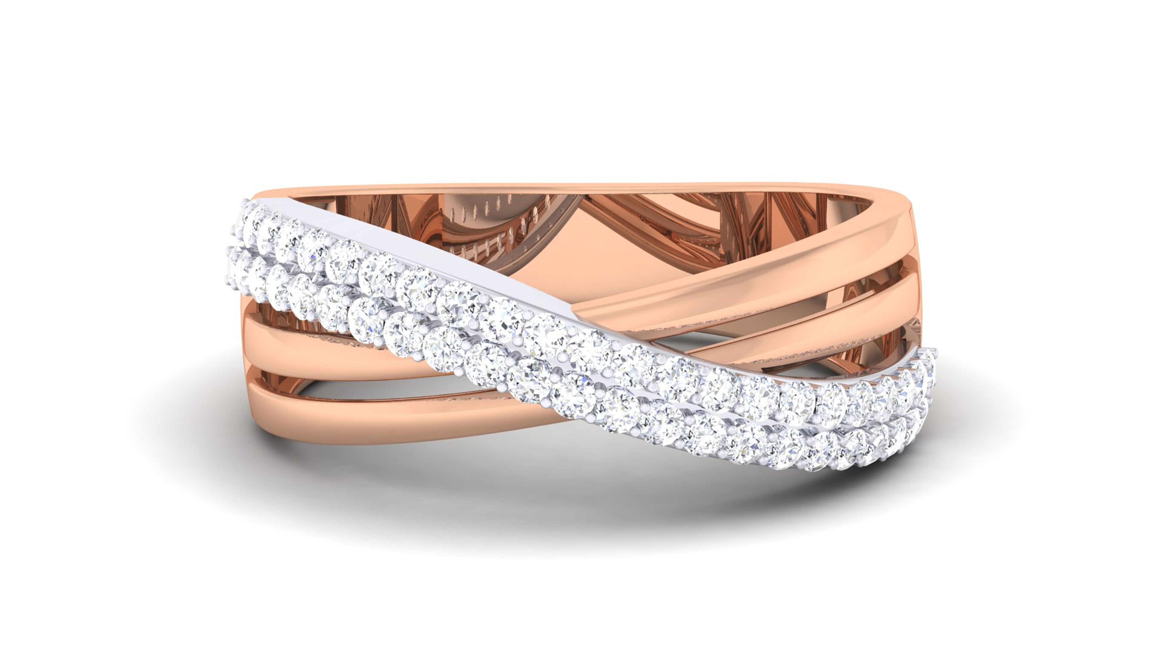 Couple Band Ring 3dm render detail 3D print model_5