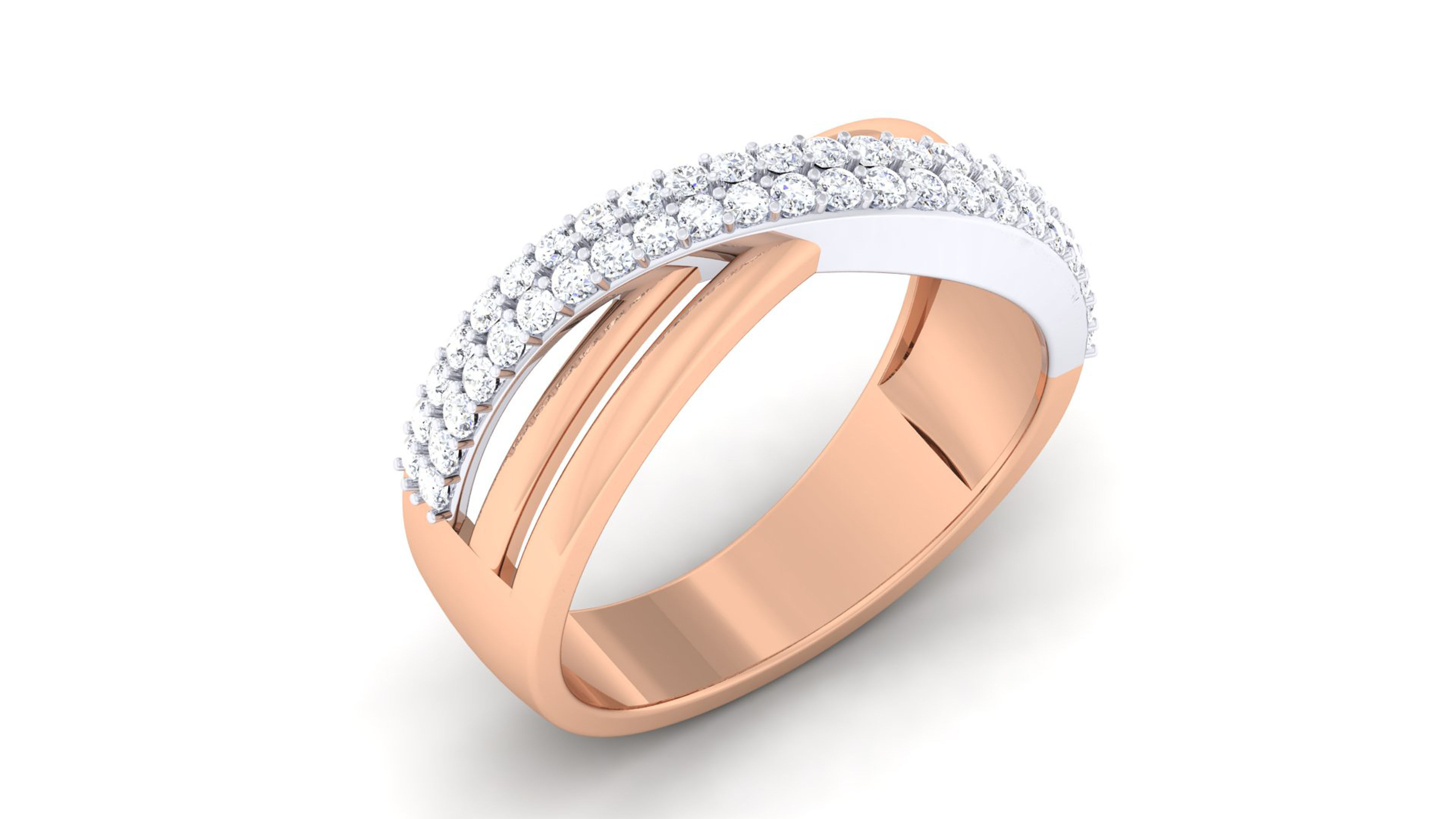 Couple Band Ring 3dm render detail 3D print model_7