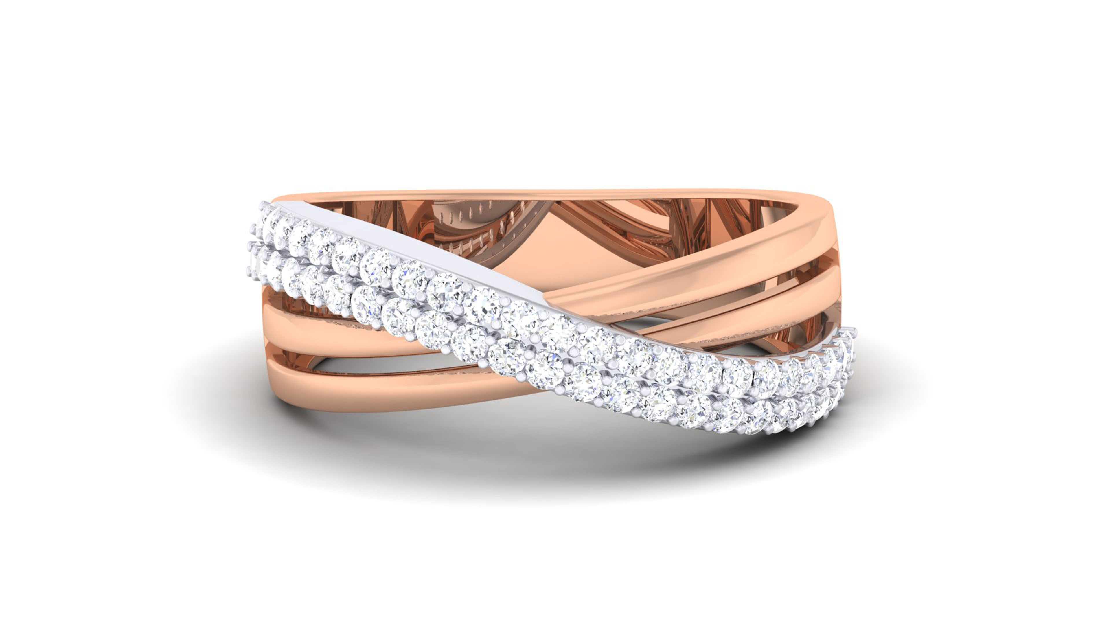 Couple Band Ring 3dm render detail 3D print model_9