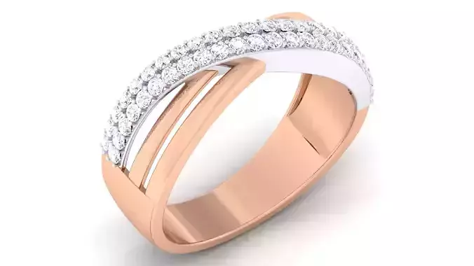 Couple Band Ring 3dm render detail