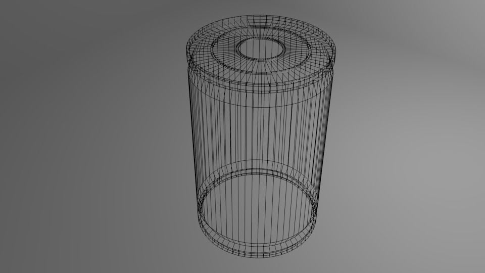 Tin Can - Tall 3D model_4