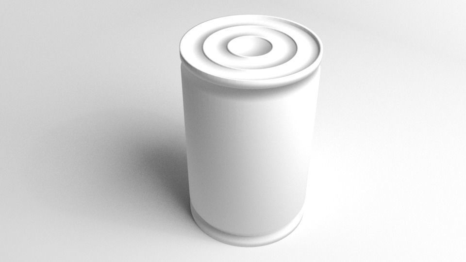 Tin Can - Tall 3D model_3