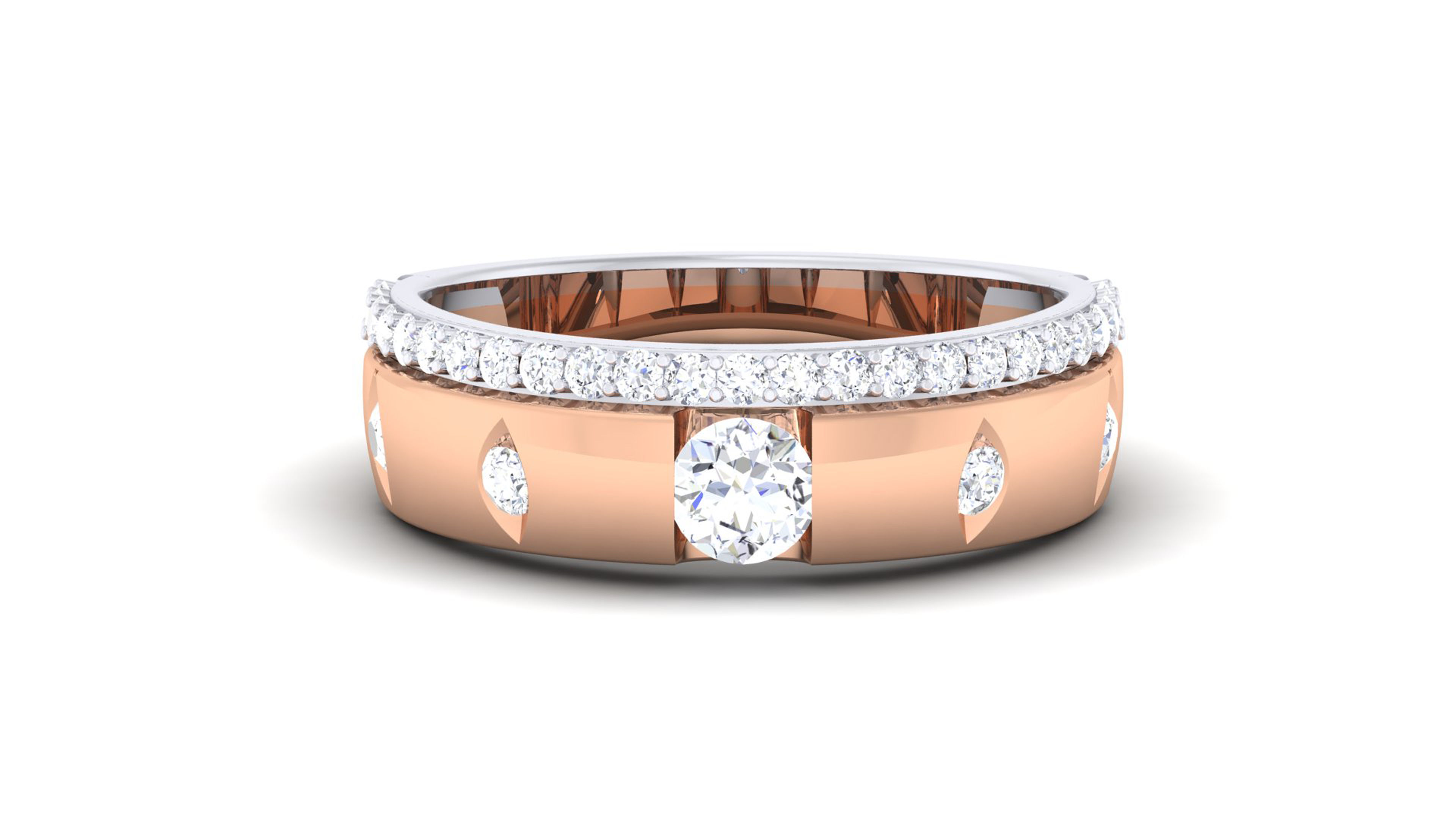 Couple Band Ring 3dm mgx render detail 3D print model_9