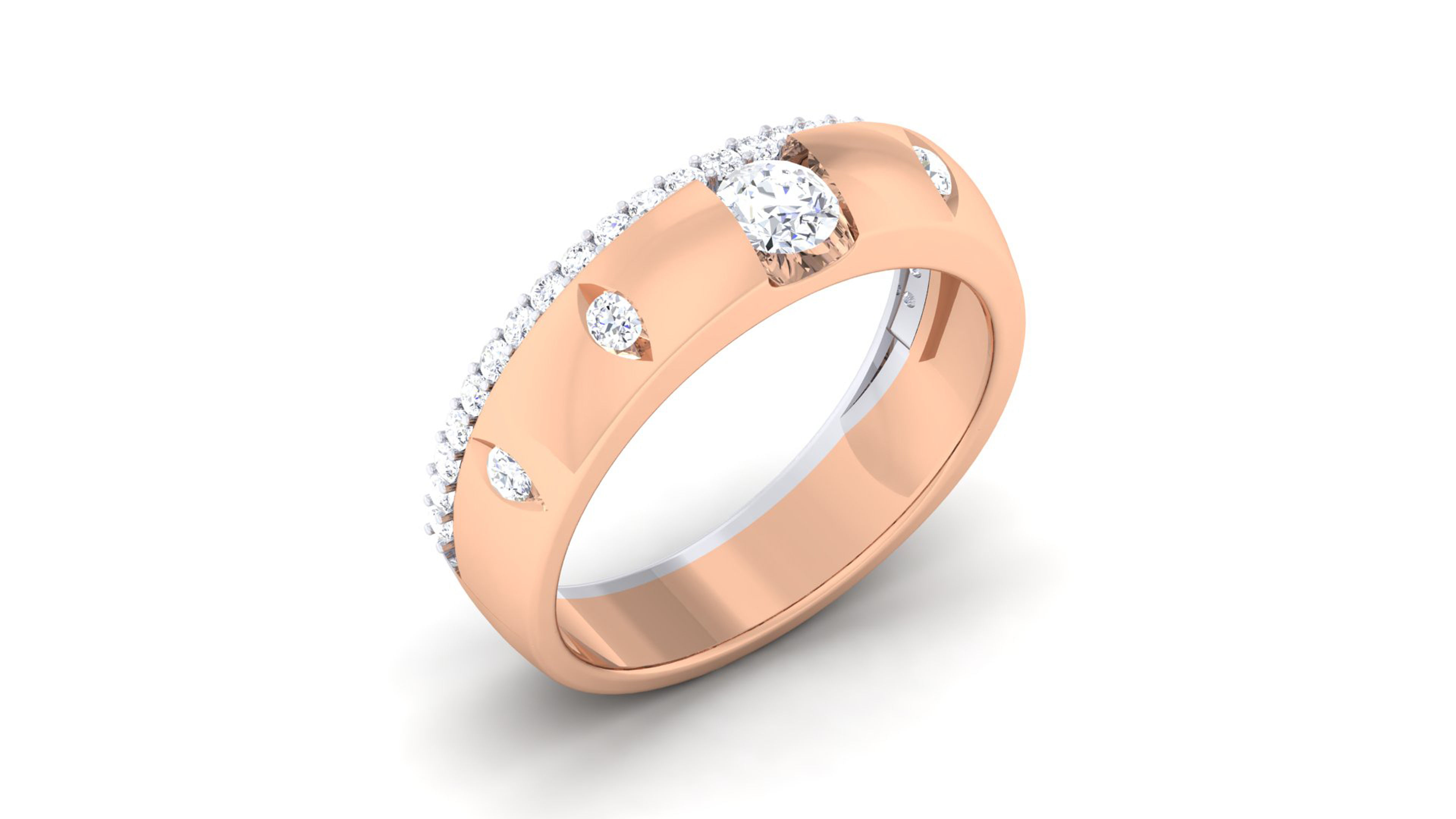 Couple Band Ring 3dm mgx render detail 3D print model_7