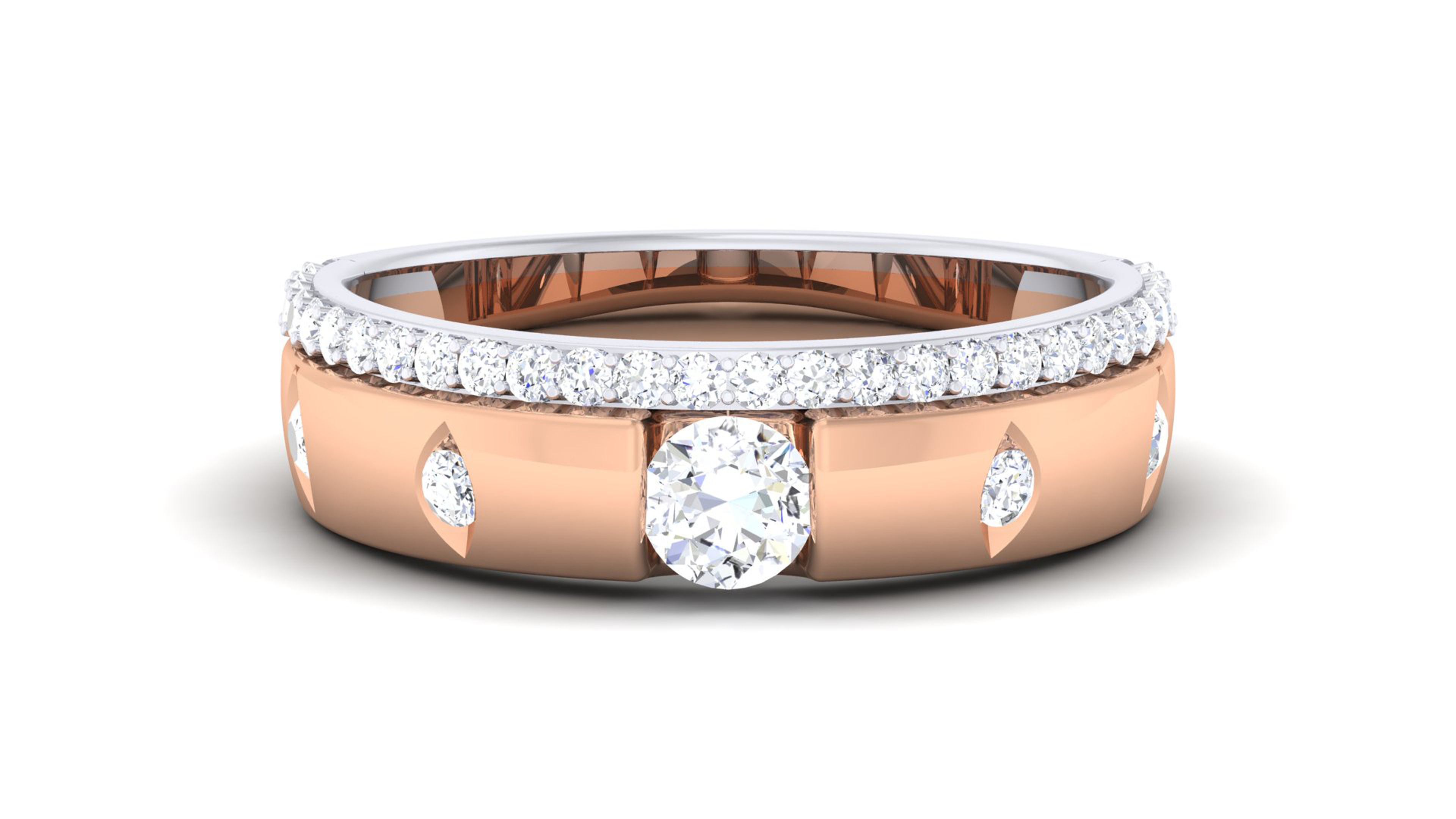 Couple Band Ring 3dm mgx render detail 3D print model_5