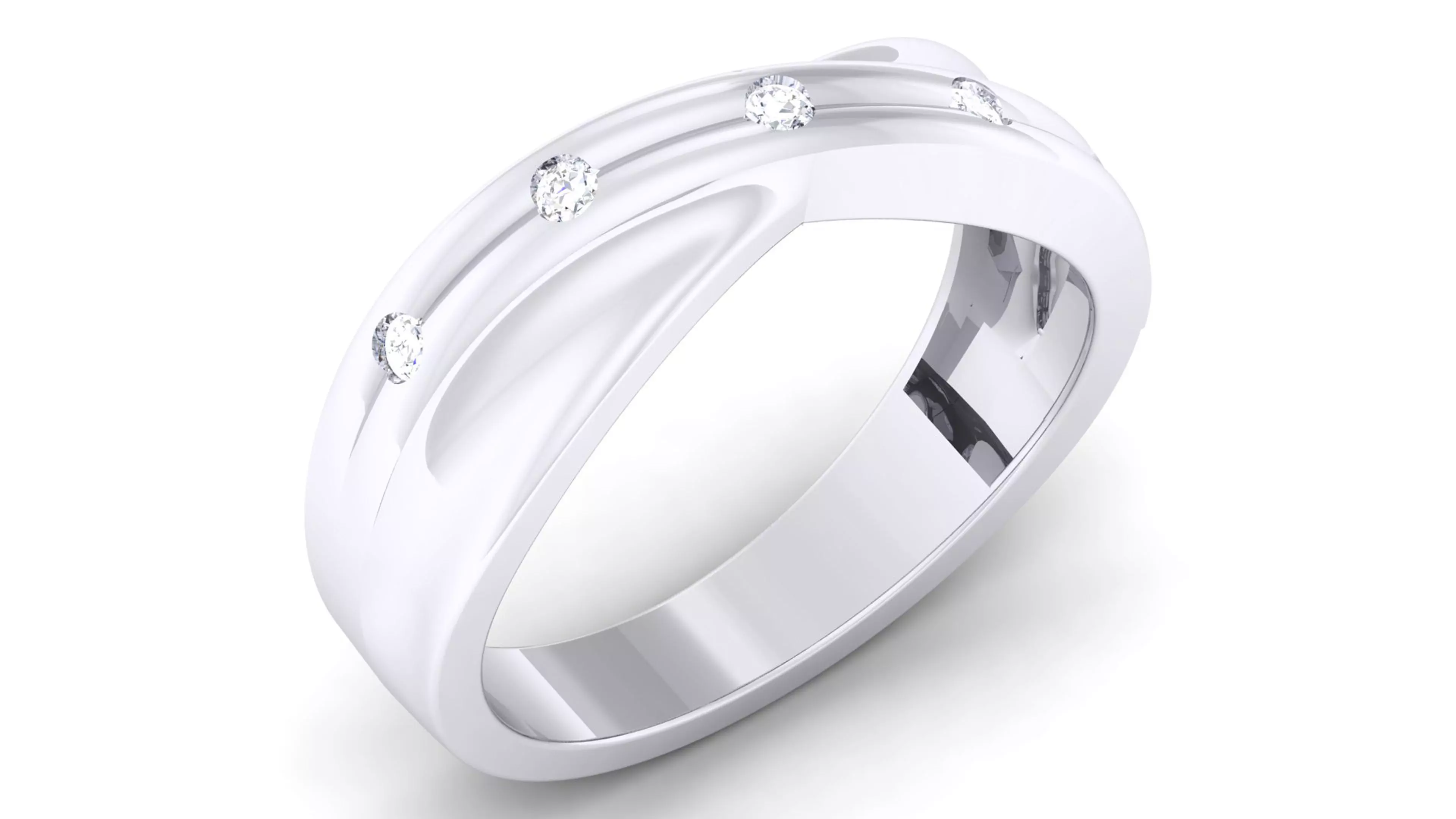 Couple Band Ring 3dm mgx render detail 3D print model_0