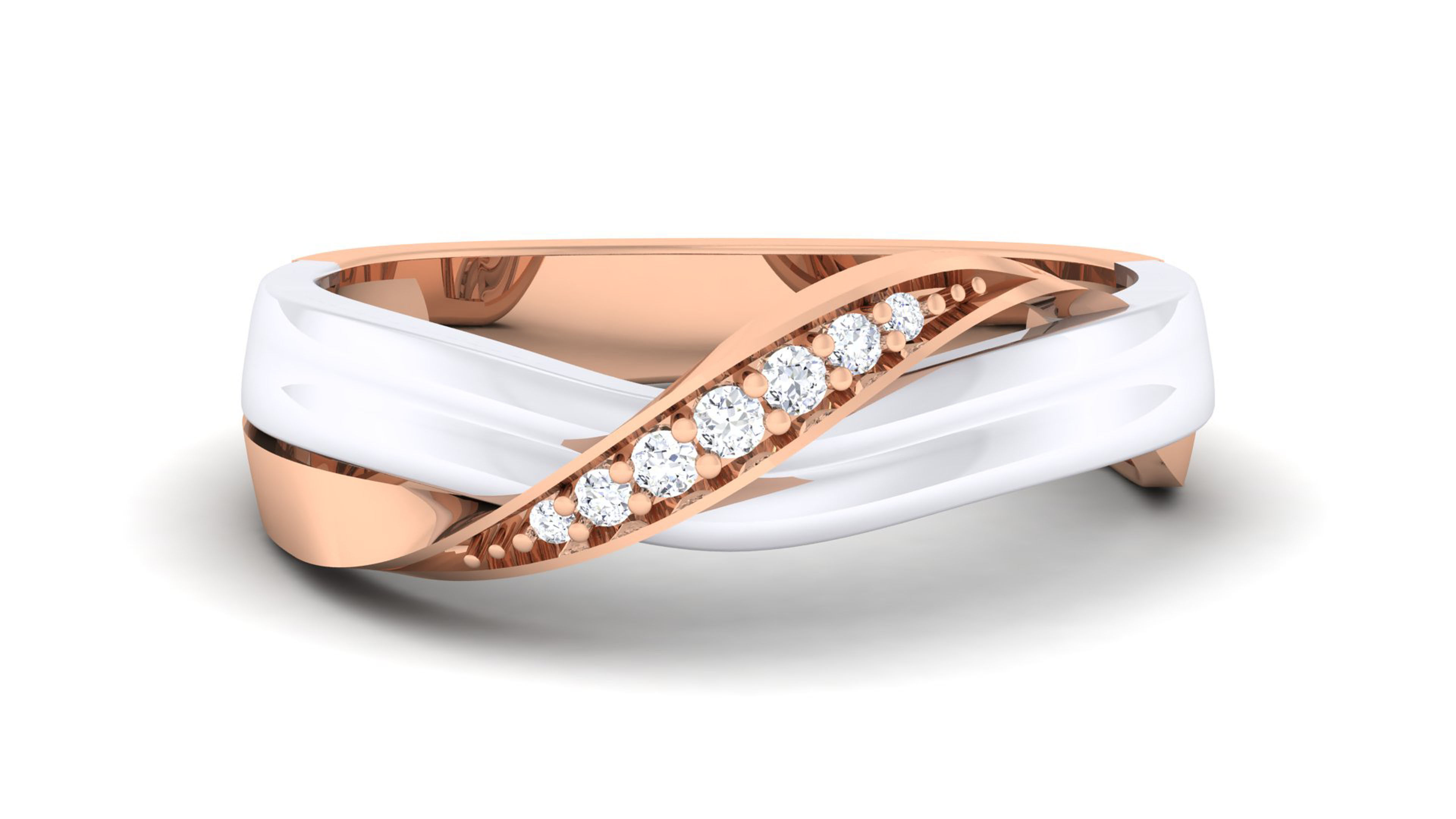 Couple Band Ring 3dm render detail 3D print model_5