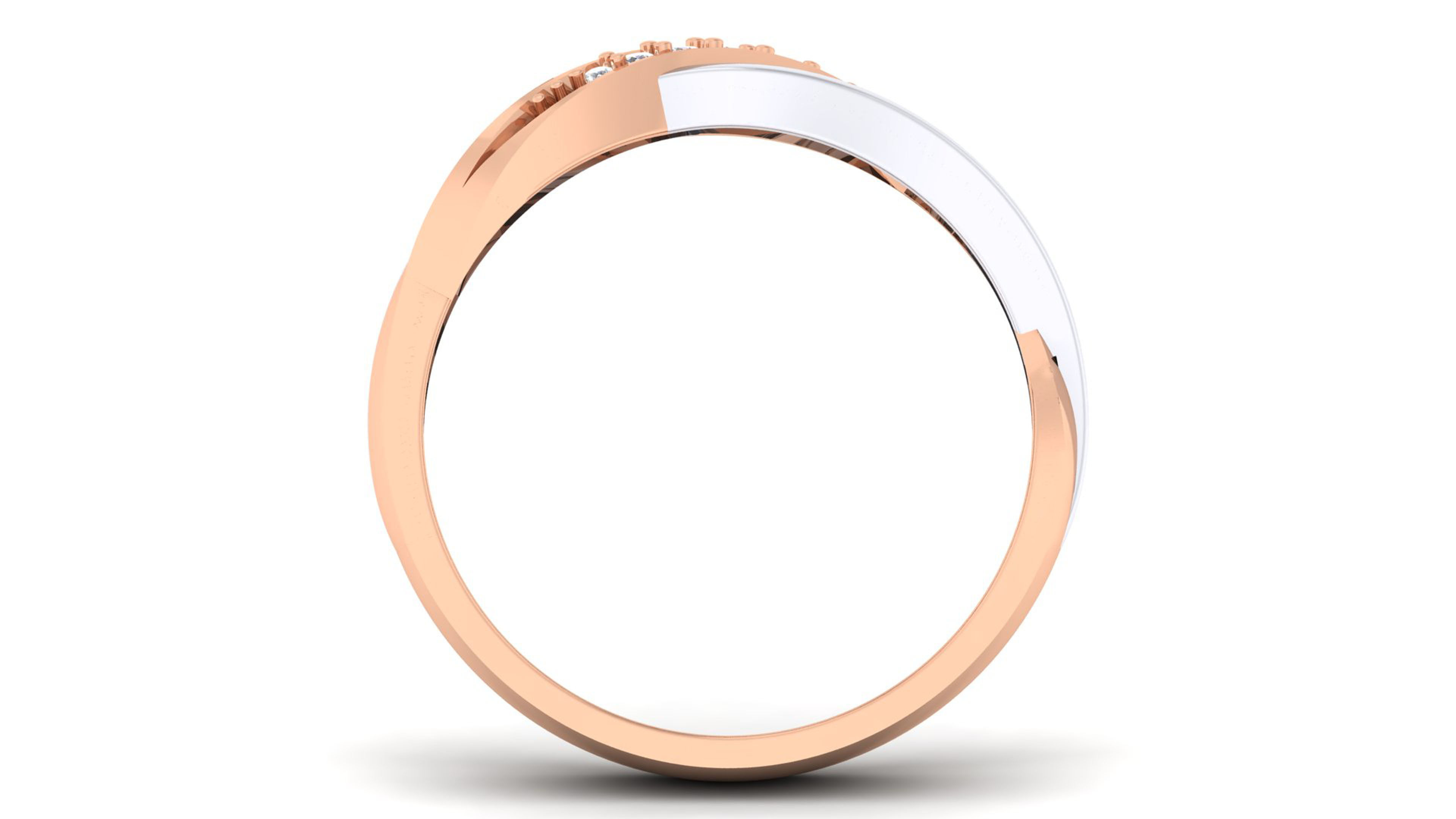 Couple Band Ring 3dm render detail 3D print model_3