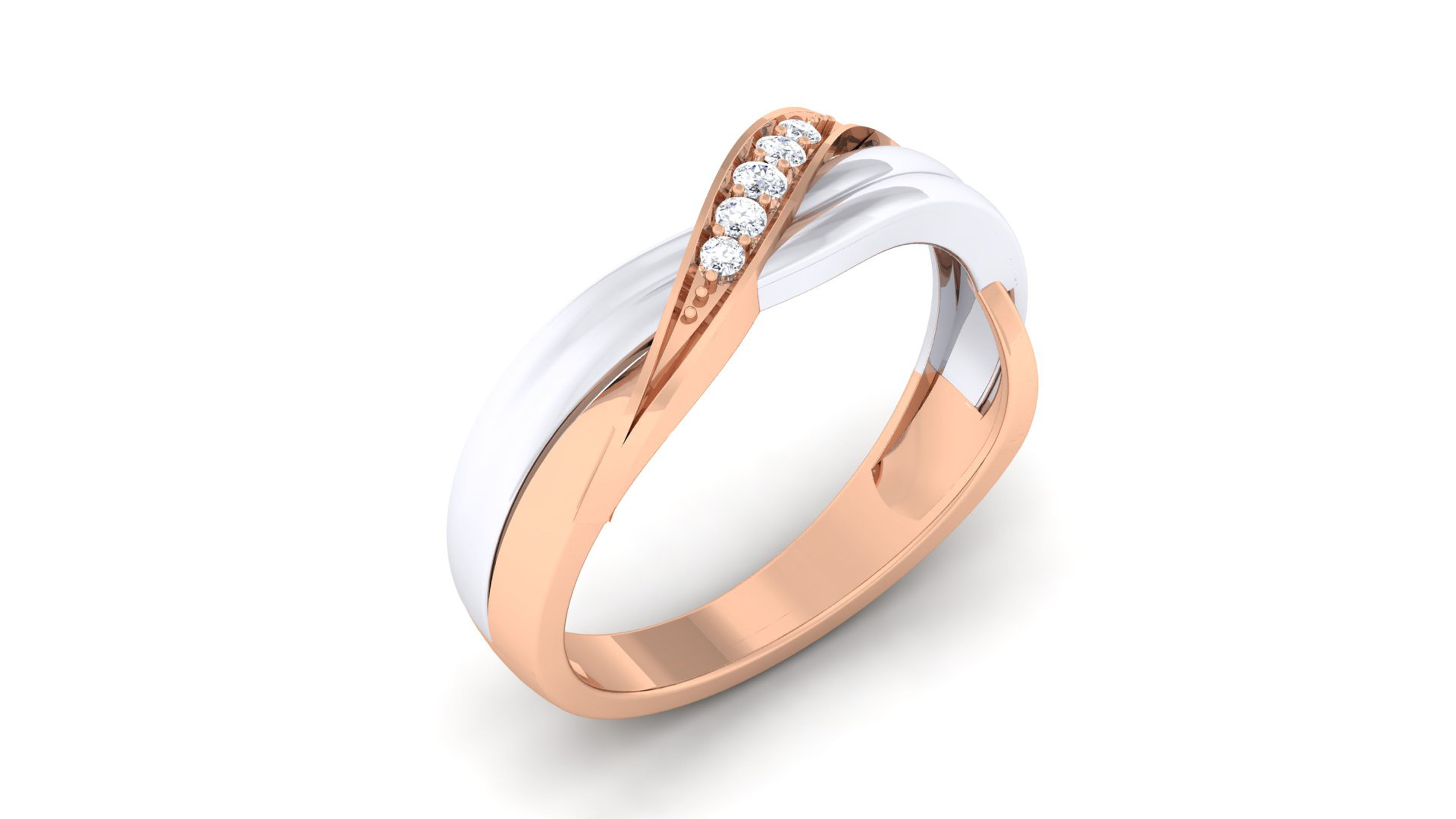 Couple Band Ring 3dm render detail 3D print model_7