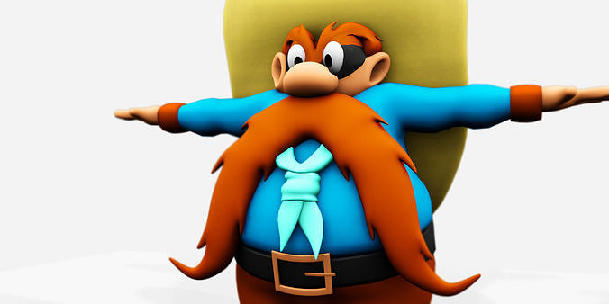 Oldsters senile agitation cartoon 3d model 3D model