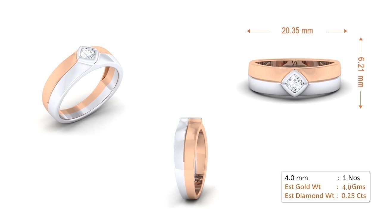 Couple Band Ring 3dm mgx render detail 3D print model_2