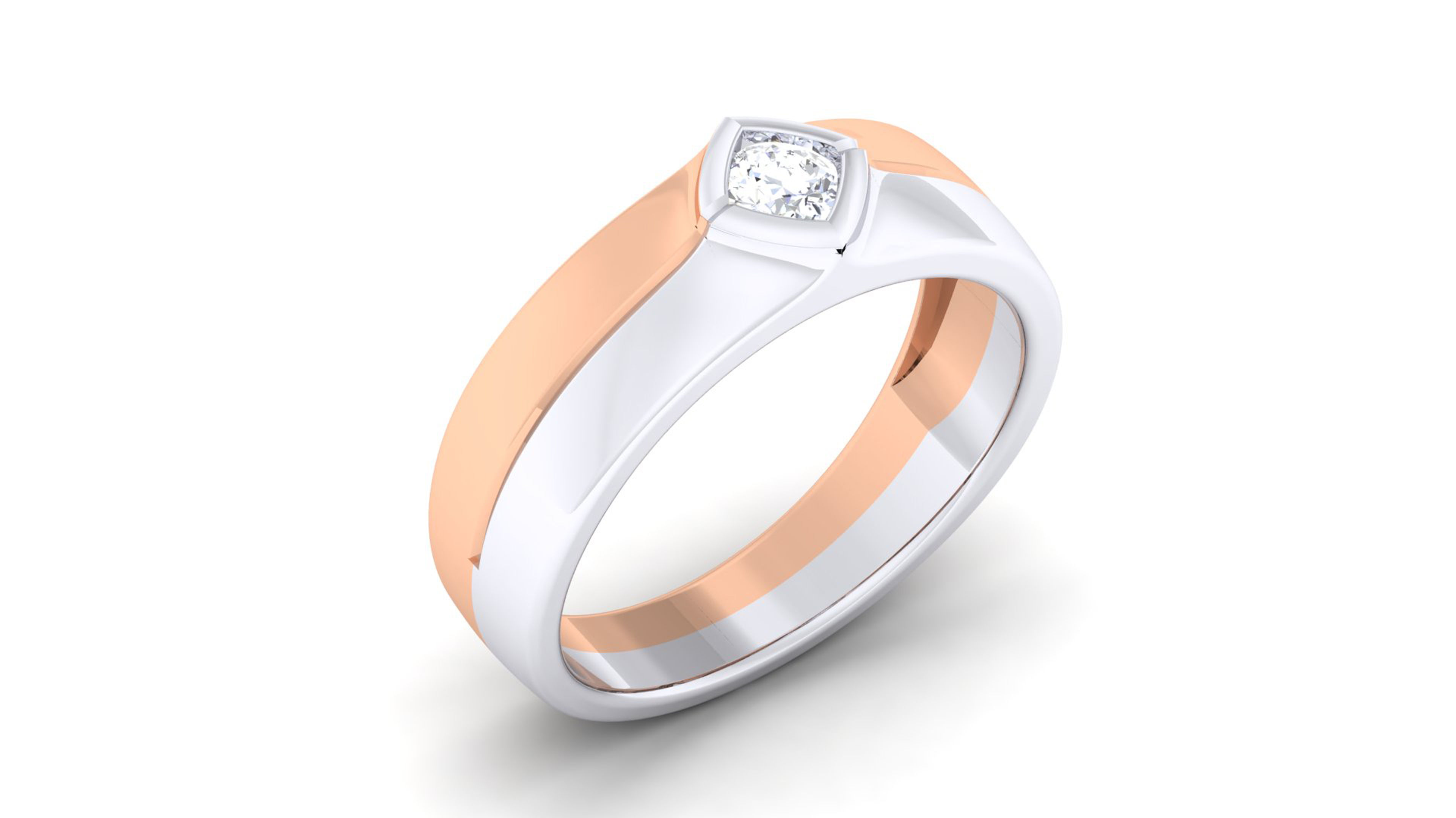 Couple Band Ring 3dm mgx render detail 3D print model_7