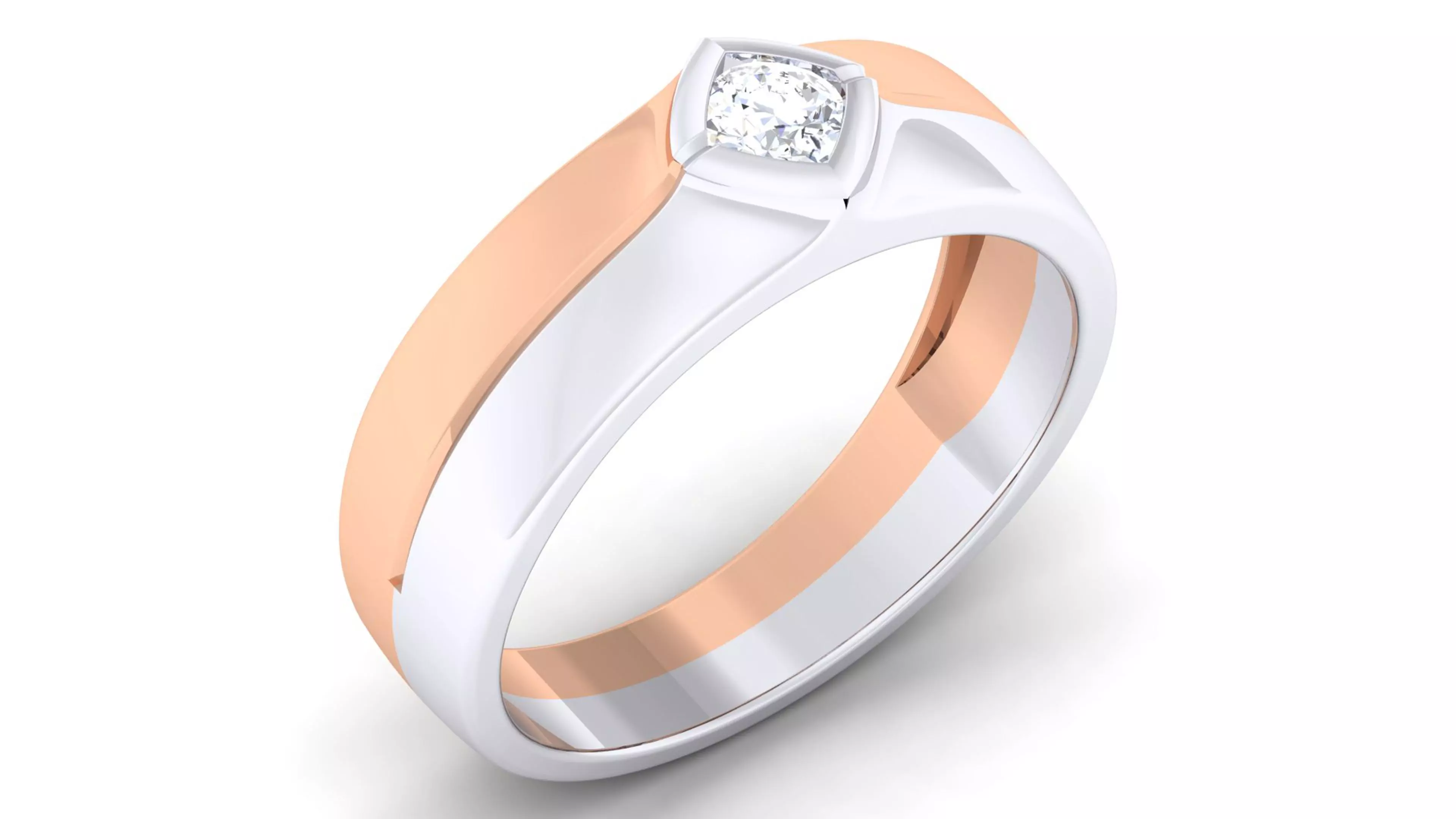 Couple Band Ring 3dm mgx render detail 3D print model_0