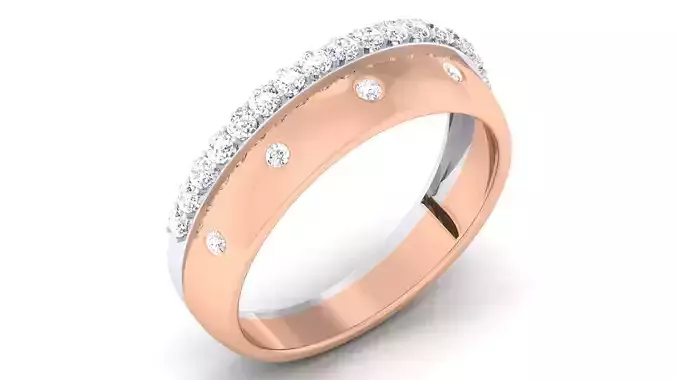 Couple Band Ring 3dm mgx render detail