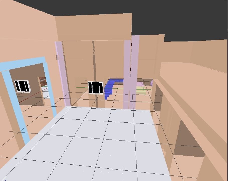 Modern house Low-poly 3D model_3