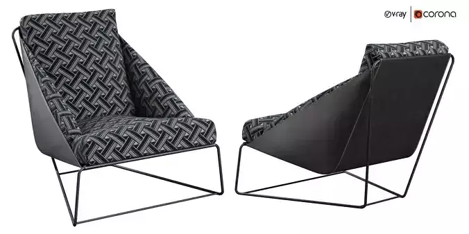 Alfie armchair bonaldo italia 3D model