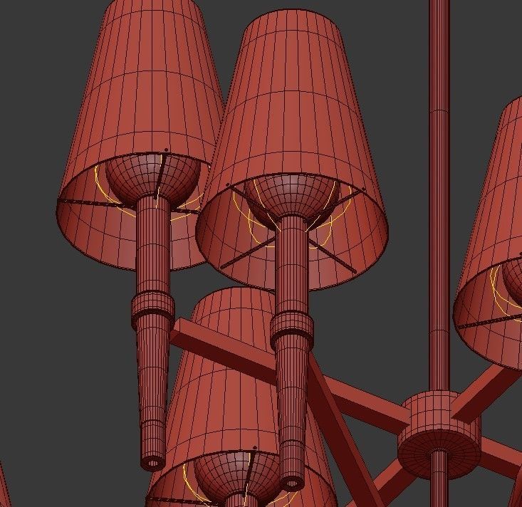 Ventana Three Tier Chandelier 3D model_6