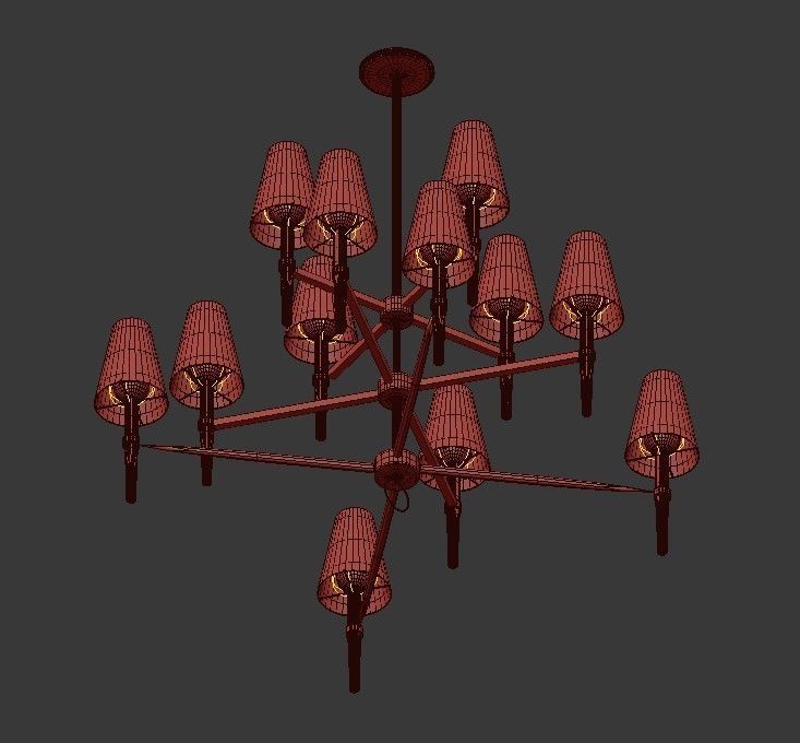 Ventana Three Tier Chandelier 3D model_4
