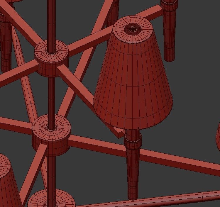 Ventana Three Tier Chandelier 3D model_8