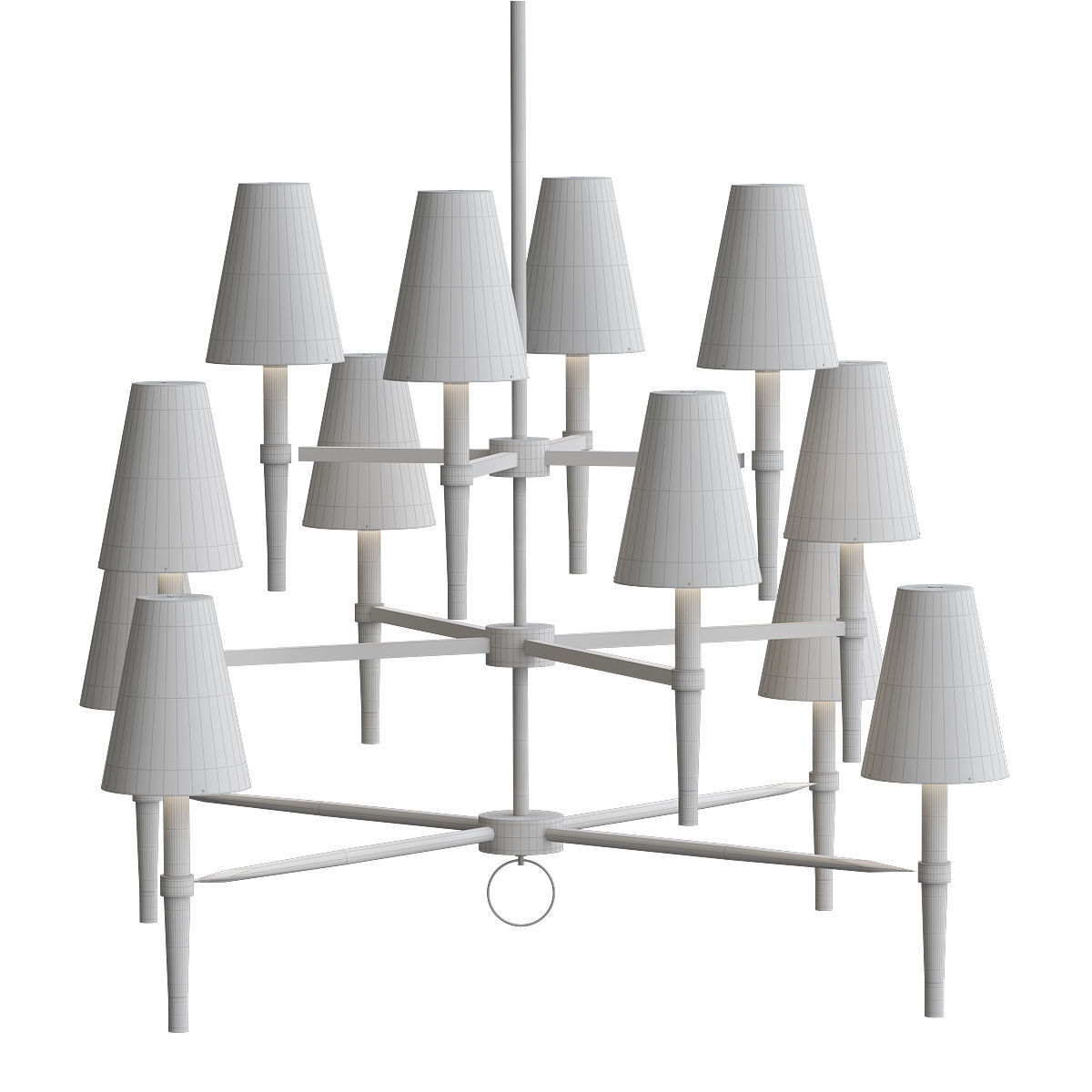 Ventana Three Tier Chandelier 3D model_1