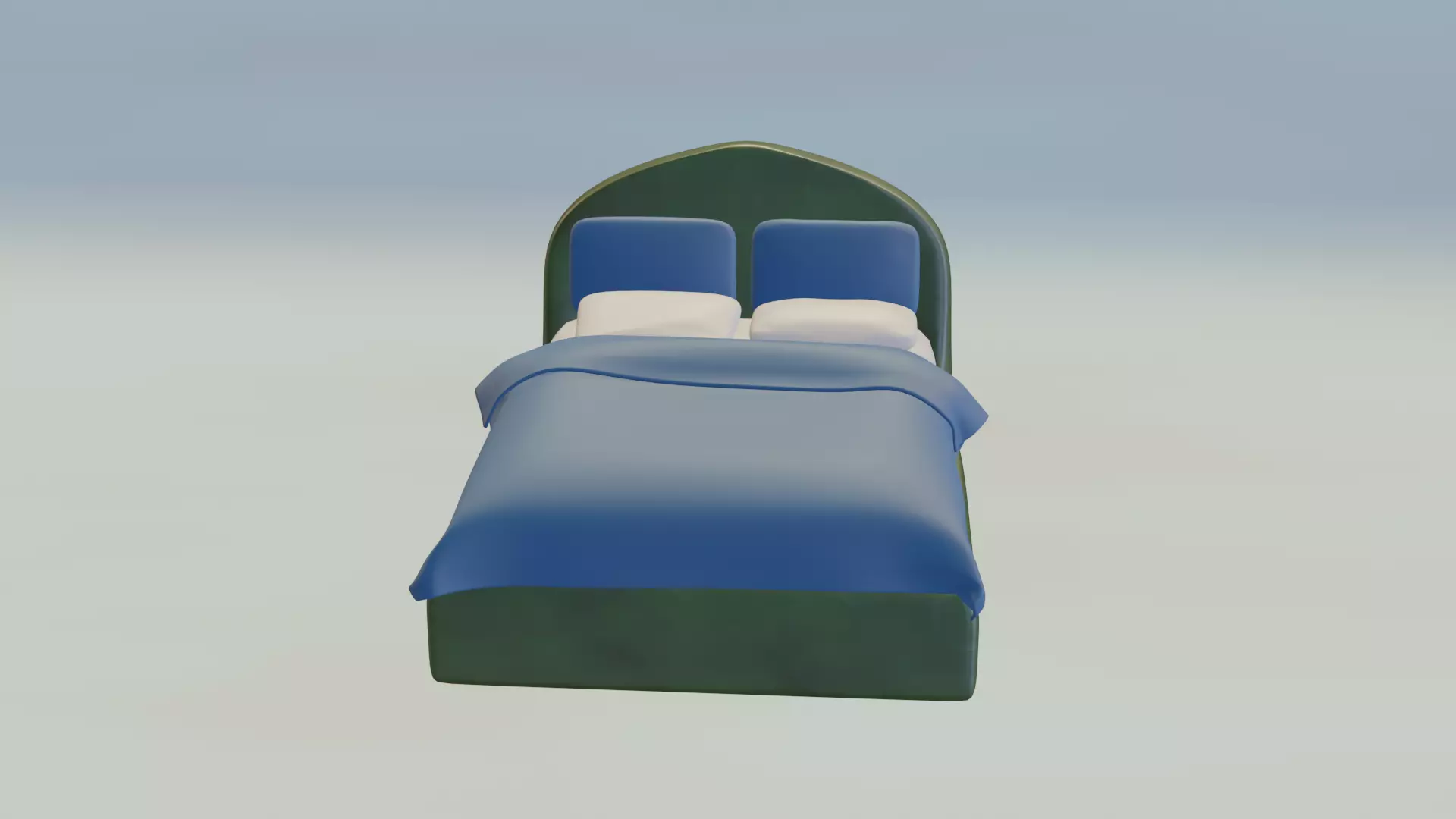 Cartoon bed Free 3D model_0