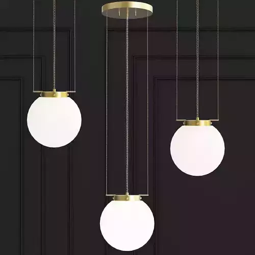 Marianne pendant light with ball hanging from it