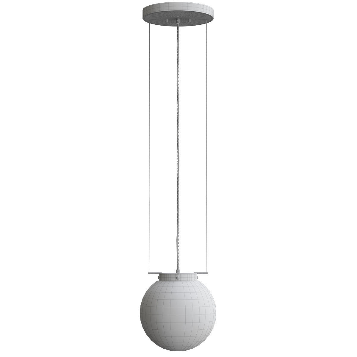 Marianne pendant light with ball hanging from it 3D model_1