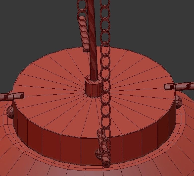 Marianne pendant light with ball hanging from it 3D model_6