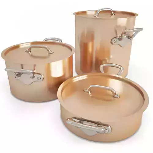 Copper Saucepan 3D model