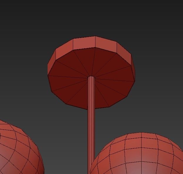 Robertson modern chandelier with brass and balls 3D model_4