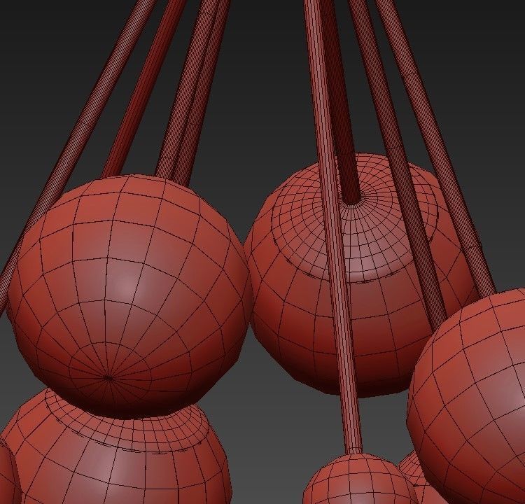 Sputnik saarinen chandelier 3D model_6