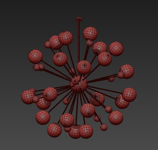 Sputnik saarinen chandelier 3D model_3