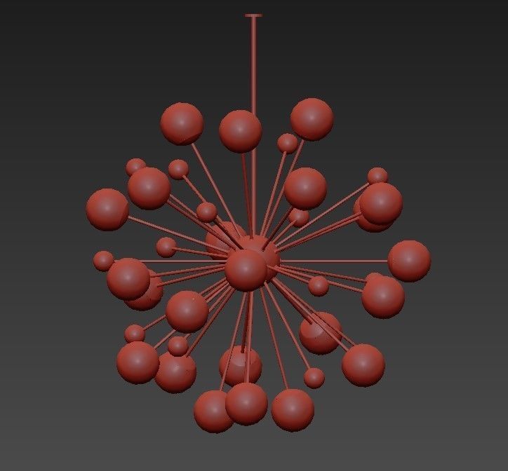 Sputnik saarinen chandelier 3D model_1