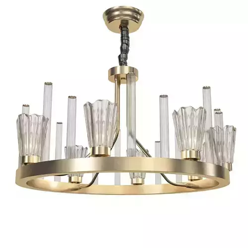 Antique Gold Brass Candle Crystal Lighting