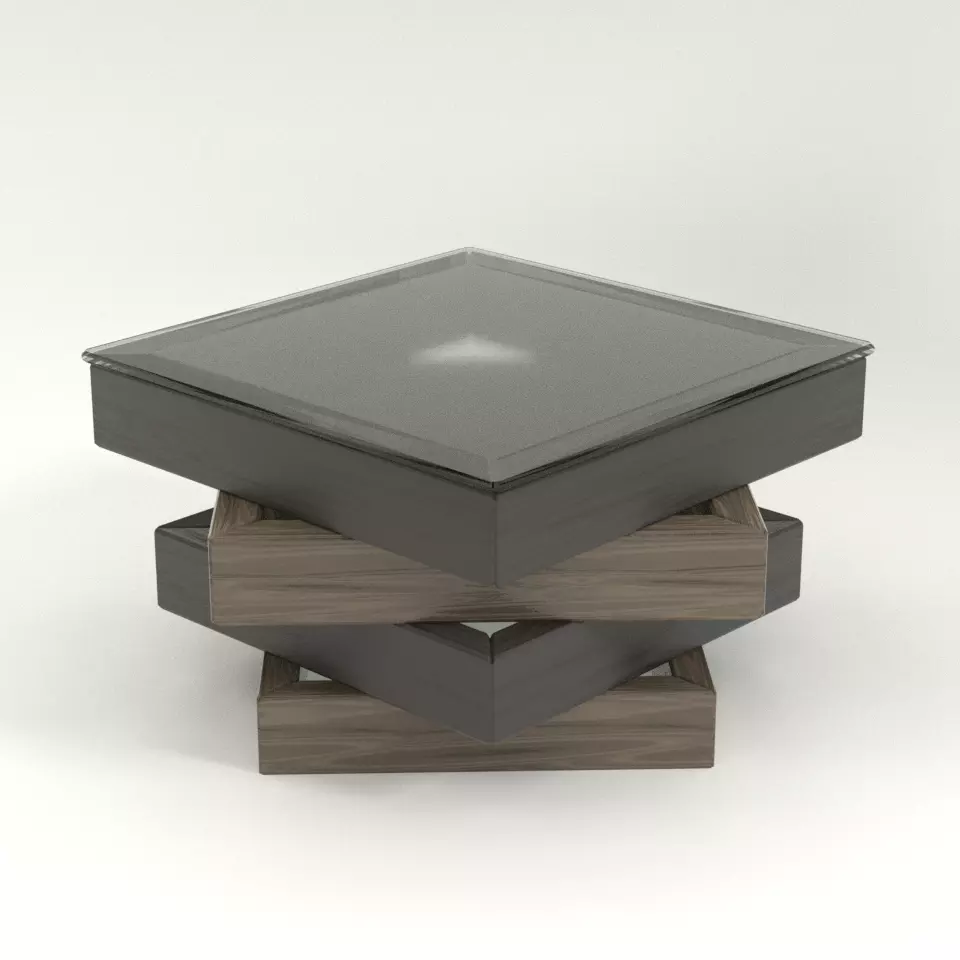 Glass Table 3D model_0