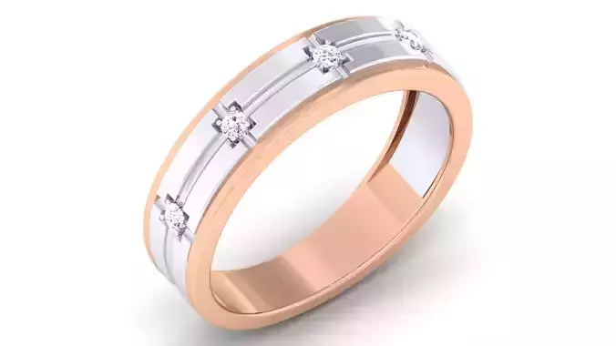 Couple Band Ring 3dm mgx render detail